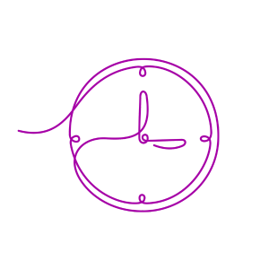 Clock icon purple